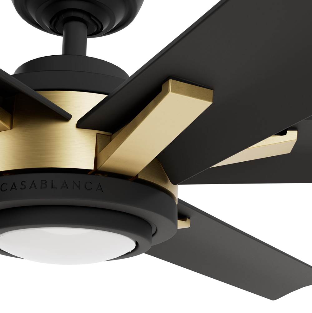 Casablanca Fan Company 53471 Matte Black 65 Inch Melia Energy Star Matte Black Damp Rated Ceiling Fan With Led Light Kit And Wall Control Image 8