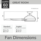 Casablanca Fan Company 53584 Fresh White Casablanca 60 Inch Azalea Energy Star Fresh White Damp Rated Ceiling Fan With Led Light Kit And Wall Control And Handheld Remote Image 5