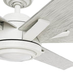 Casablanca Fan Company 53568 Fresh White 65 Inch Melia Energy Star Fresh White Damp Rated Ceiling Fan With Led Light Kit And Wall Control Image 7