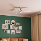 Casablanca Fan Company 53467 Brass 54 Inch Elise Energy Star Brass Damp Rated Ceiling Fan With Led Light Kit And Wall Control Image 3