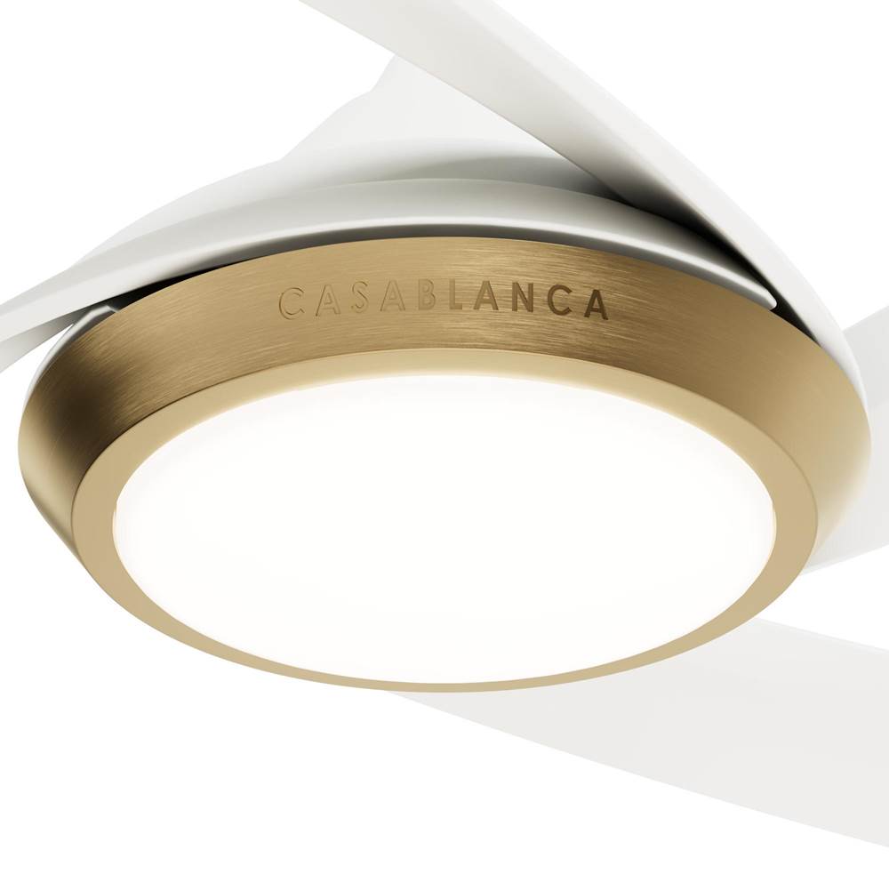 Casablanca Fan Company 52847 Fresh White Casablanca 52 Inch Vespucci Fresh White Damp Rated Ceiling Fan With Led Light Kit And Handheld Remote Image 6