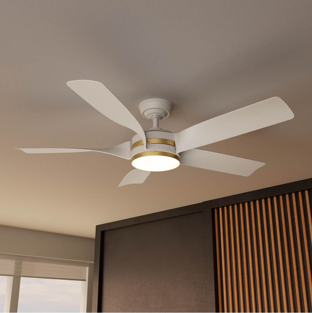 Casablanca Fan Company 53651 Fresh White Casablanca 52 Inch Julia Energy Star Fresh White Damp Rated Ceiling Fan With Led Light Kit And Wall Control Image 7