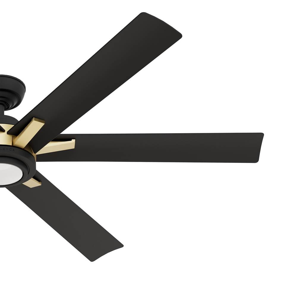 Casablanca Fan Company 53471 Matte Black 65 Inch Melia Energy Star Matte Black Damp Rated Ceiling Fan With Led Light Kit And Wall Control Image 4
