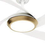 Casablanca Fan Company Vespucci Casablanca 52 Inch Vespucci Fresh White Damp Rated Ceiling Fan With Led Light Kit And Handheld Remote