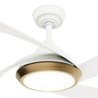 Casablanca Fan Company 52847 Fresh White Casablanca 52 Inch Vespucci Fresh White Damp Rated Ceiling Fan With Led Light Kit And Handheld Remote Image 5