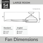 Casablanca Fan Company 53587 Matte Black Casablanca 52 Inch Eula Energy Star Matte Black Damp Rated Ceiling Fan With Led Light Kit And Wall Control And Handheld Remote Image 5