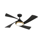 Casablanca Fan Company 52846 Matte Black 52 Inch Vespucci Matte Black Damp Rated Ceiling Fan With Led Light Kit And Handheld Remote Image 1