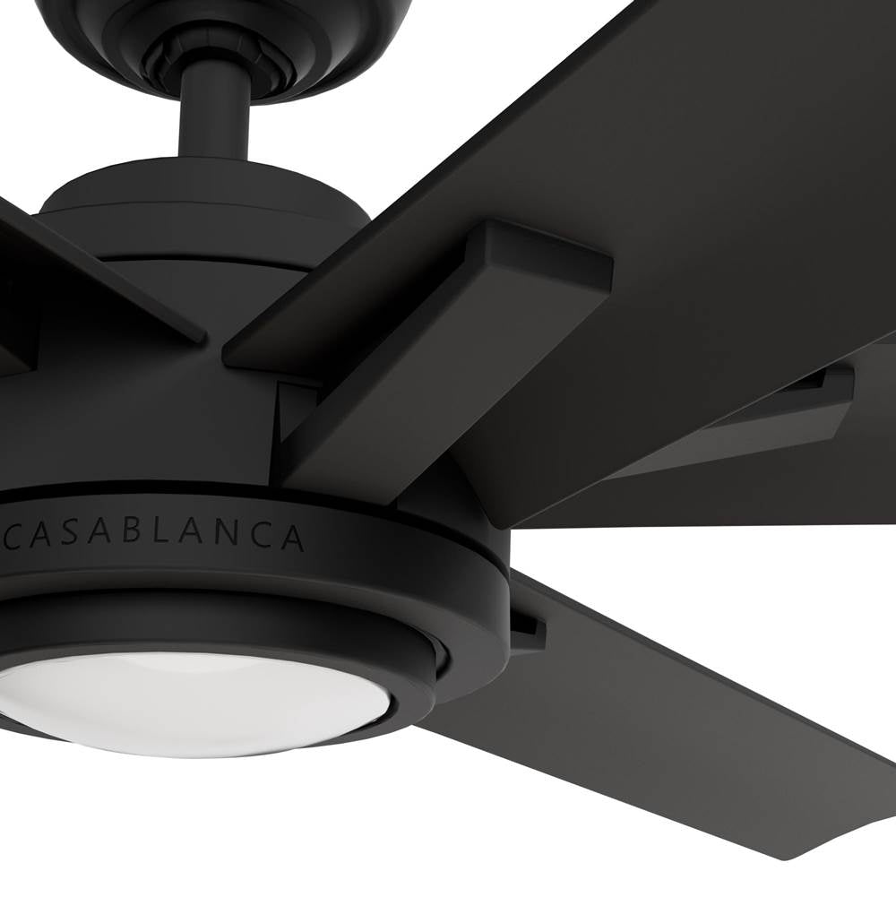 Casablanca Fan Company 53470 Matte Black 65 Inch Melia Energy Star Matte Black Damp Rated Ceiling Fan With Led Light Kit And Wall Control Image 8