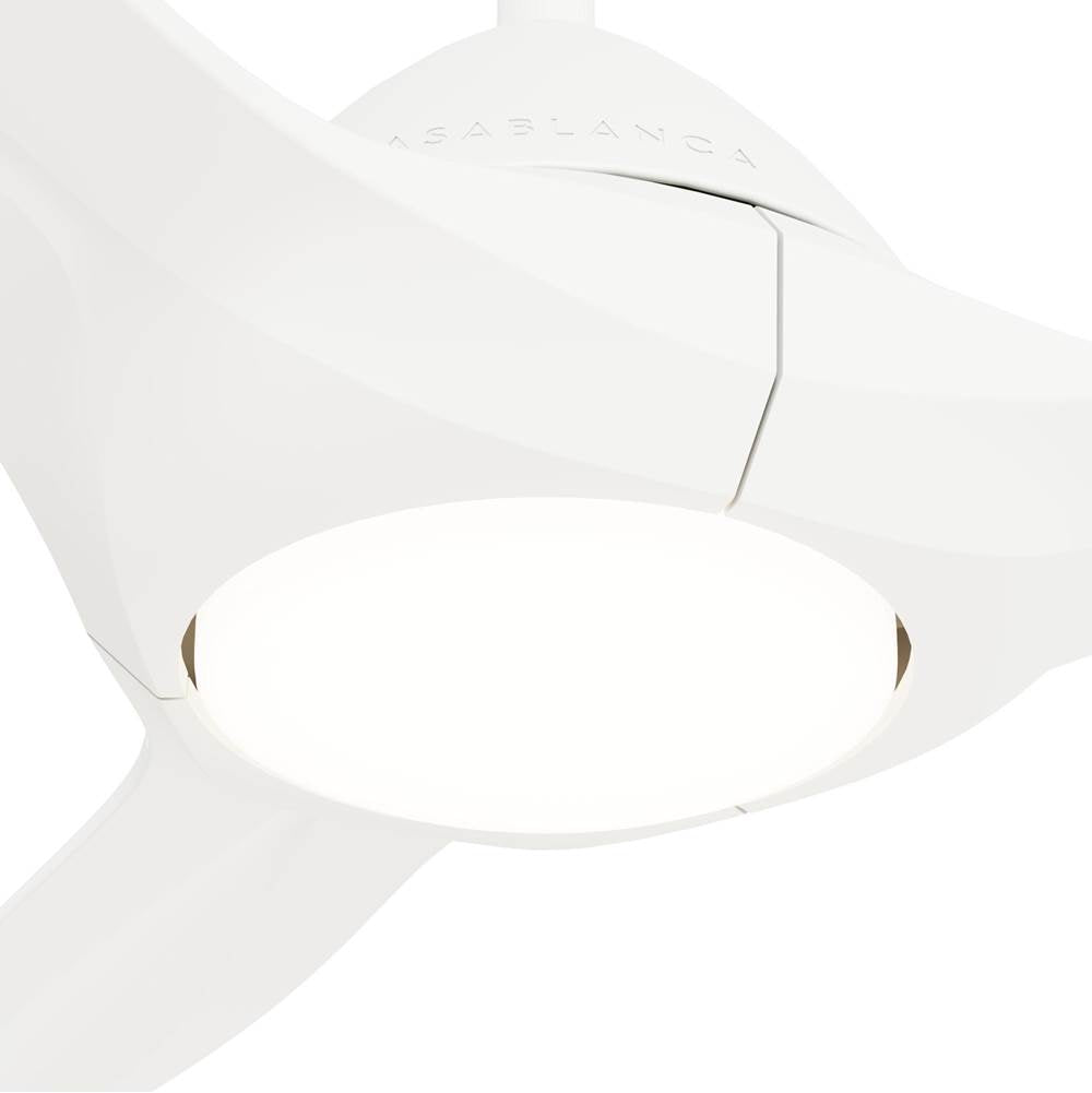 Casablanca Fan Company 52855 Fresh White 56 Inch Surea Fresh White Damp Rated Ceiling Fan With Led Light Kit And Handheld Remote Image 6