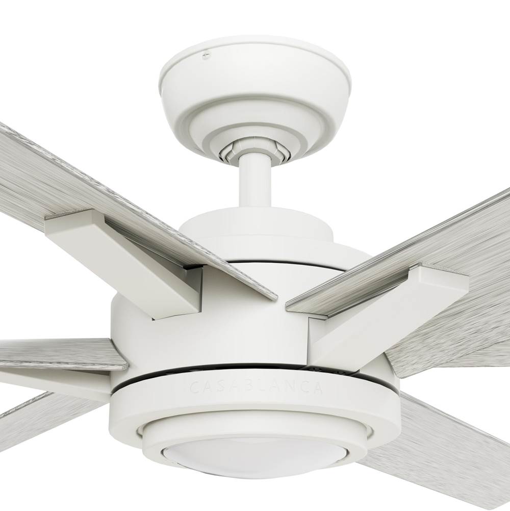 Casablanca Fan Company 53568 Fresh White 65 Inch Melia Energy Star Fresh White Damp Rated Ceiling Fan With Led Light Kit And Wall Control Image 5