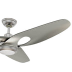 Casablanca Fan Company 53469 Brushed Nickel 60 Inch Inez Energy Star Brushed Nickel Damp Rated Ceiling Fan With Led Light Kit And Wall Control Image 4