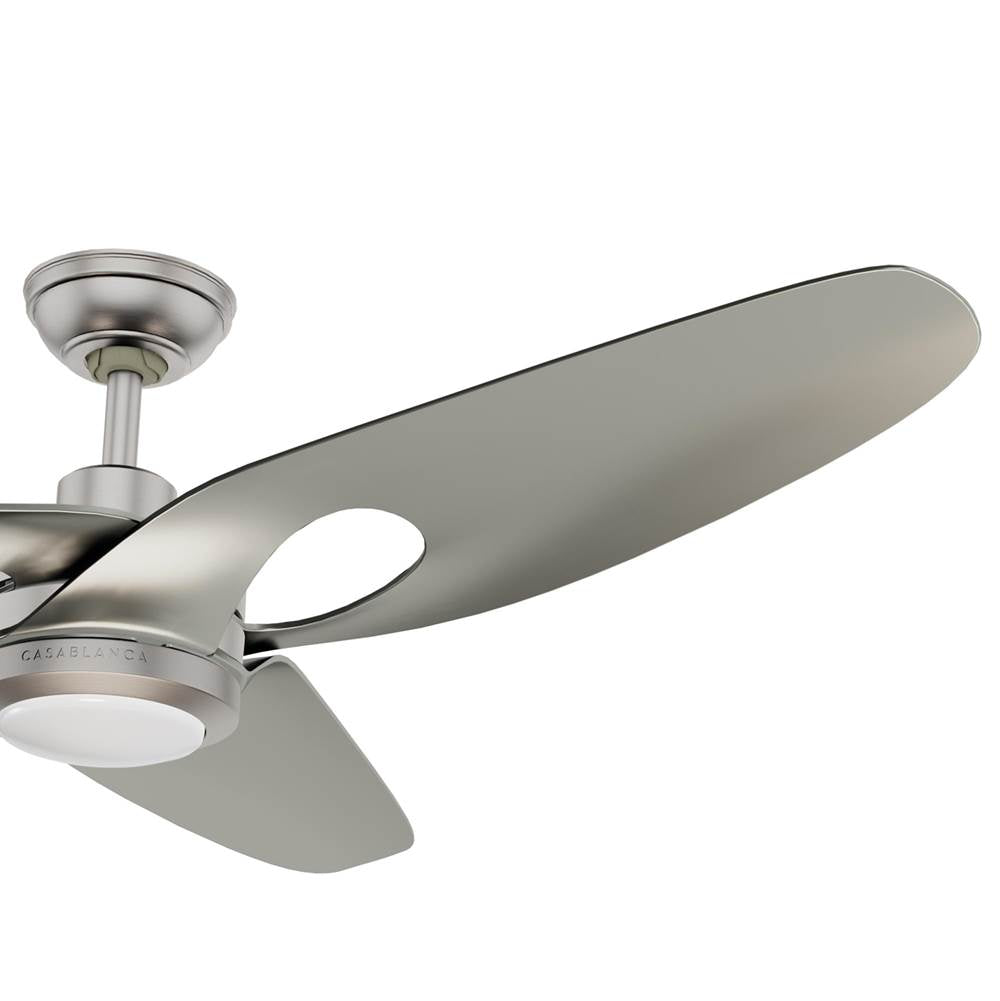 Casablanca Fan Company 53469 Brushed Nickel 60 Inch Inez Energy Star Brushed Nickel Damp Rated Ceiling Fan With Led Light Kit And Wall Control Image 4