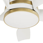 Casablanca Fan Company 53651 Fresh White Casablanca 52 Inch Julia Energy Star Fresh White Damp Rated Ceiling Fan With Led Light Kit And Wall Control Image 3