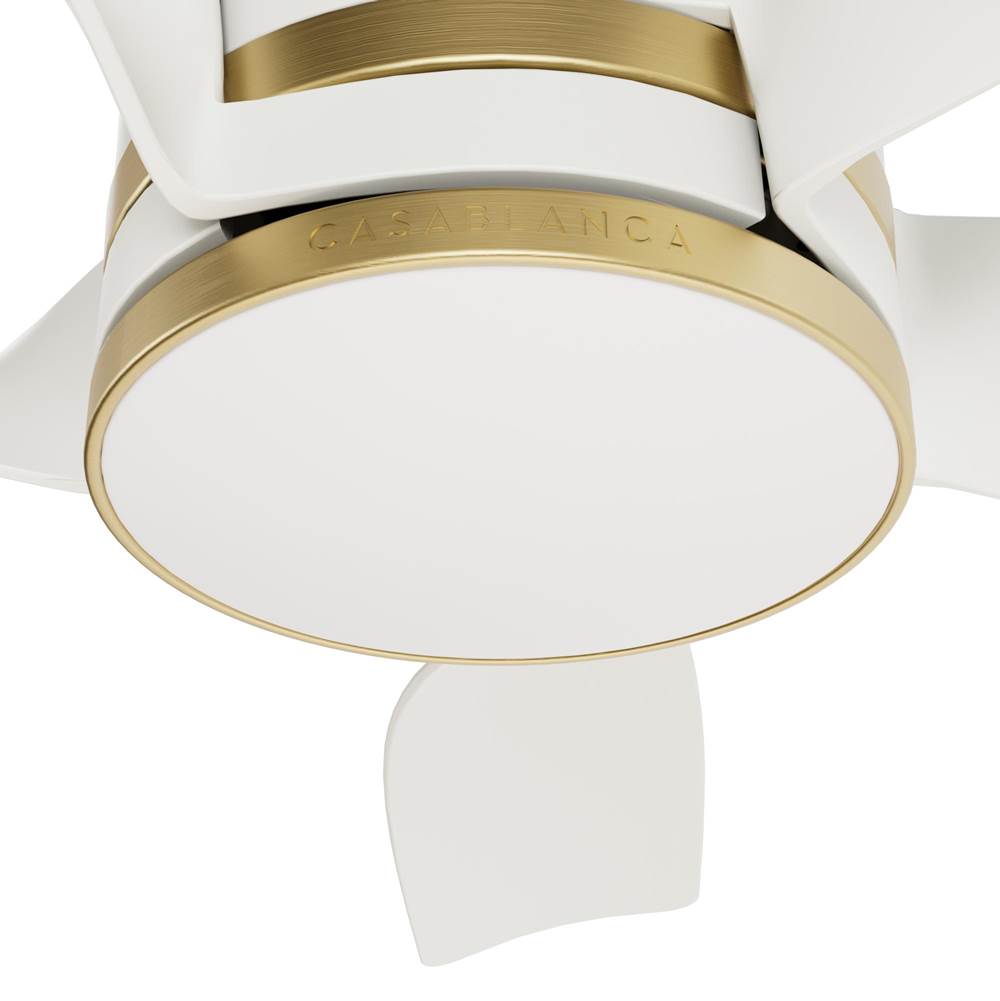 Casablanca Fan Company 53651 Fresh White Casablanca 52 Inch Julia Energy Star Fresh White Damp Rated Ceiling Fan With Led Light Kit And Wall Control Image 3
