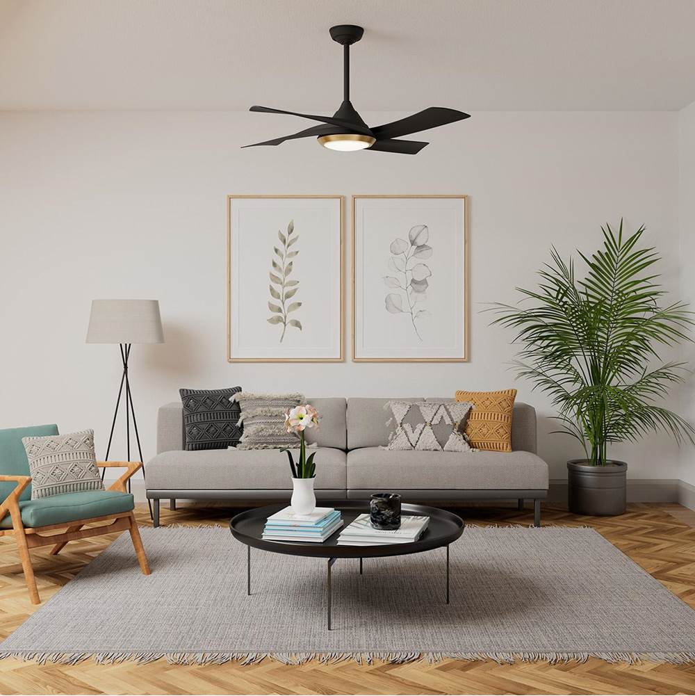 Casablanca Fan Company 52846 Matte Black 52 Inch Vespucci Matte Black Damp Rated Ceiling Fan With Led Light Kit And Handheld Remote Image 3