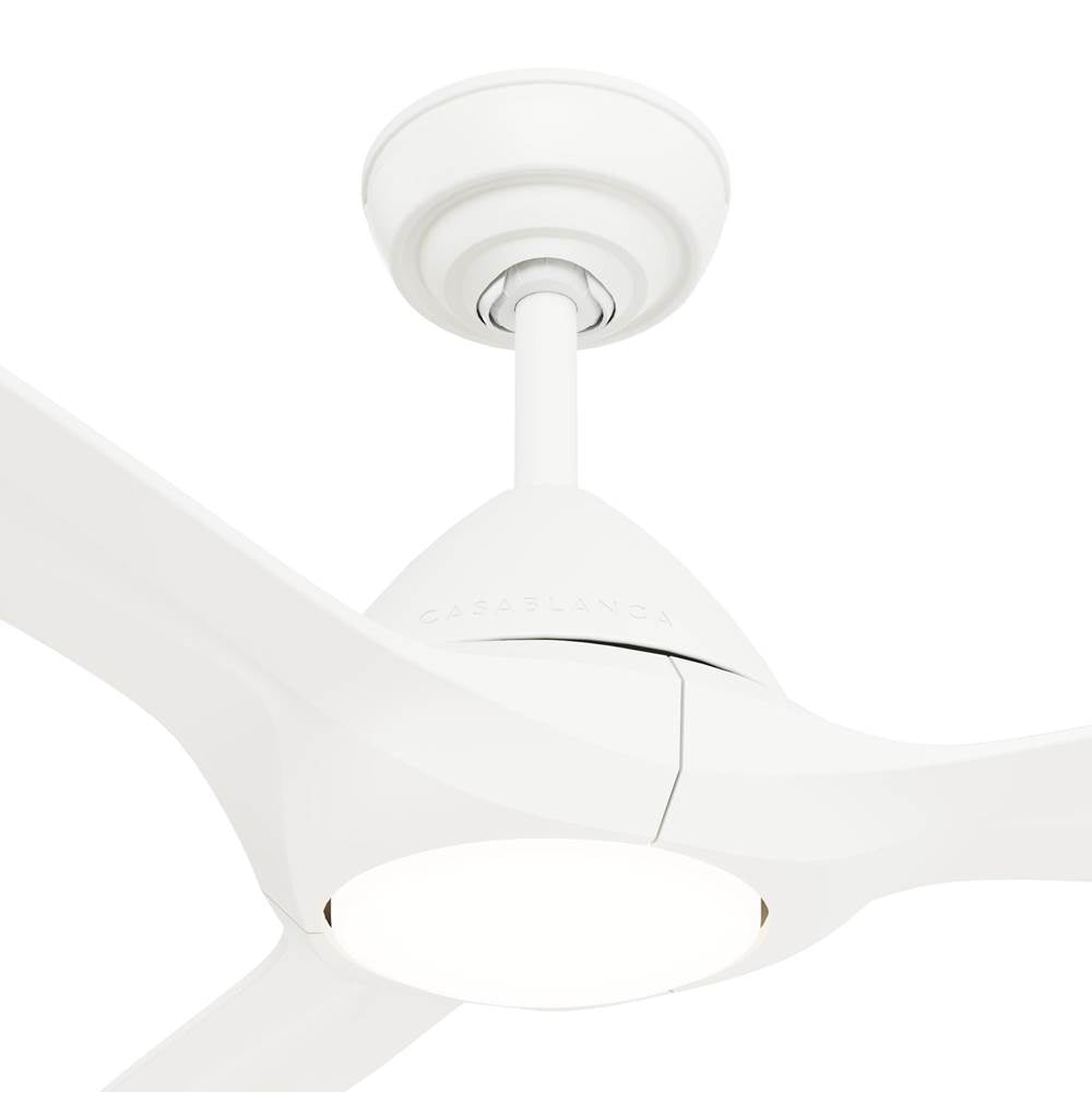 Casablanca Fan Company 52855 Fresh White 56 Inch Surea Fresh White Damp Rated Ceiling Fan With Led Light Kit And Handheld Remote Image 5