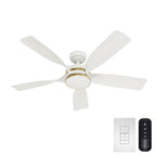 Casablanca Fan Company 53651 Fresh White Casablanca 52 Inch Julia Energy Star Fresh White Damp Rated Ceiling Fan With Led Light Kit And Wall Control Image 9