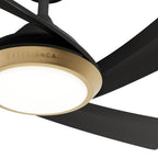 Casablanca Fan Company 52846 Matte Black 52 Inch Vespucci Matte Black Damp Rated Ceiling Fan With Led Light Kit And Handheld Remote Image 7