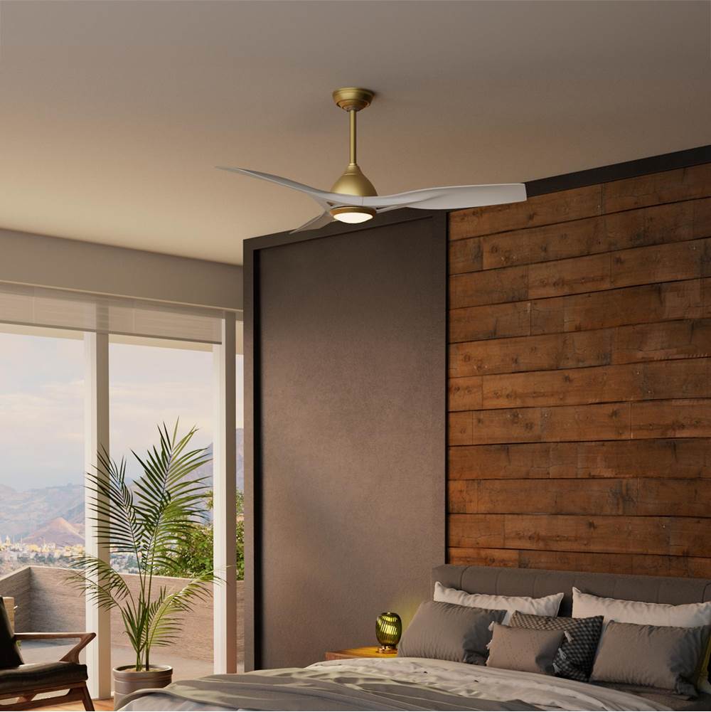 Casablanca Fan Company 53467 Brass 54 Inch Elise Energy Star Brass Damp Rated Ceiling Fan With Led Light Kit And Wall Control Image 2