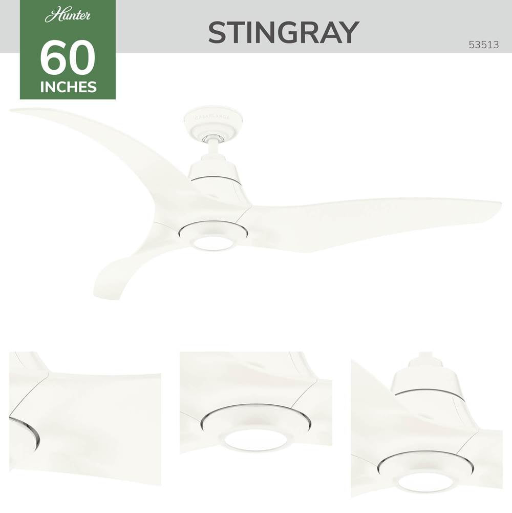 Casablanca Fan Company 53513 Matte White 60 In St Ingray - Porcela In White Image 7