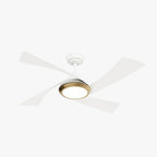 Casablanca Fan Company 52847 Fresh White Casablanca 52 Inch Vespucci Fresh White Damp Rated Ceiling Fan With Led Light Kit And Handheld Remote Image 1