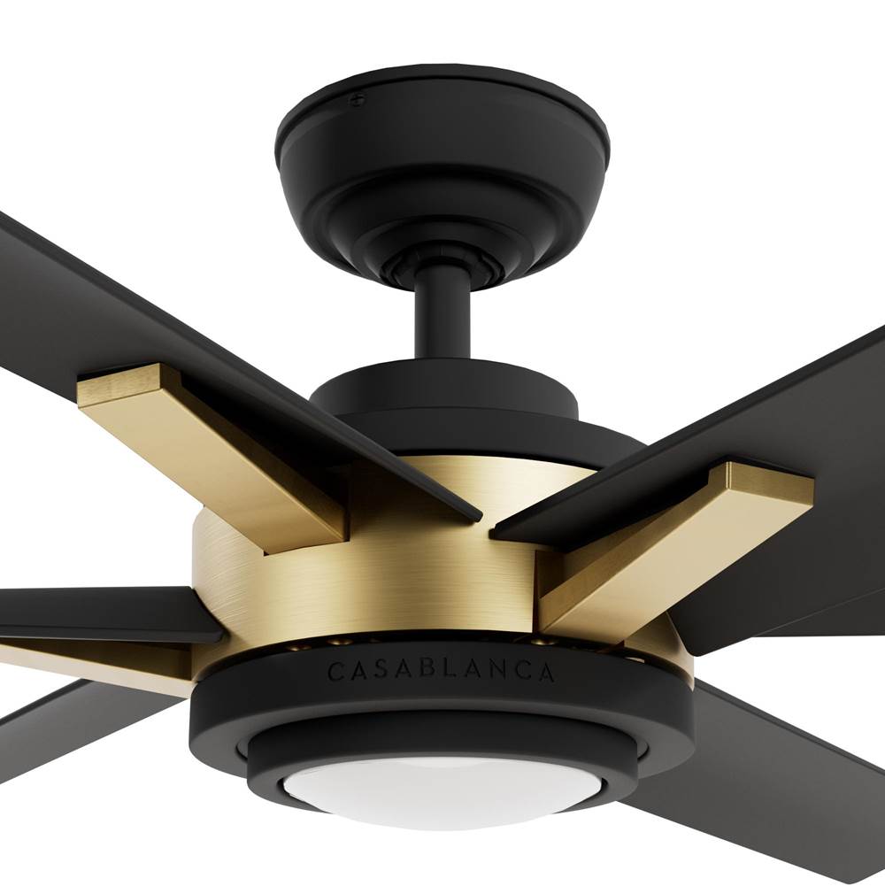 Casablanca Fan Company 53471 Matte Black 65 Inch Melia Energy Star Matte Black Damp Rated Ceiling Fan With Led Light Kit And Wall Control Image 5