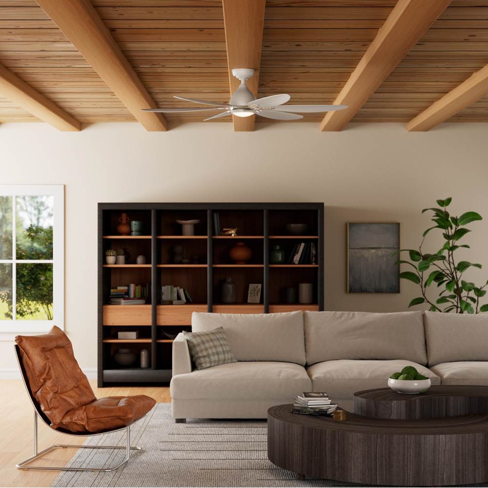 Casablanca Fan Company 53584 Fresh White Casablanca 60 Inch Azalea Energy Star Fresh White Damp Rated Ceiling Fan With Led Light Kit And Wall Control And Handheld Remote Image 8