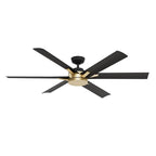 Casablanca Fan Company 53471 Matte Black 65 Inch Melia Energy Star Matte Black Damp Rated Ceiling Fan With Led Light Kit And Wall Control Image 6