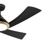 Casablanca Fan Company 52846 Matte Black 52 Inch Vespucci Matte Black Damp Rated Ceiling Fan With Led Light Kit And Handheld Remote Image 4