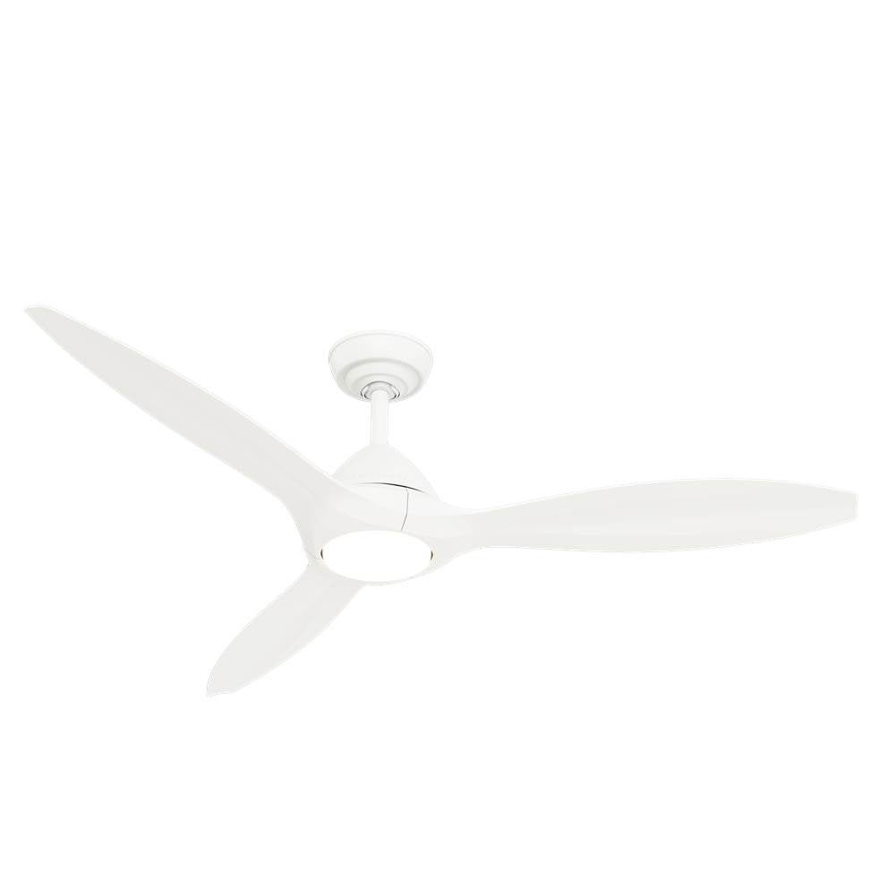 Casablanca Fan Company 52855 Fresh White 56 Inch Surea Fresh White Damp Rated Ceiling Fan With Led Light Kit And Handheld Remote Image 1