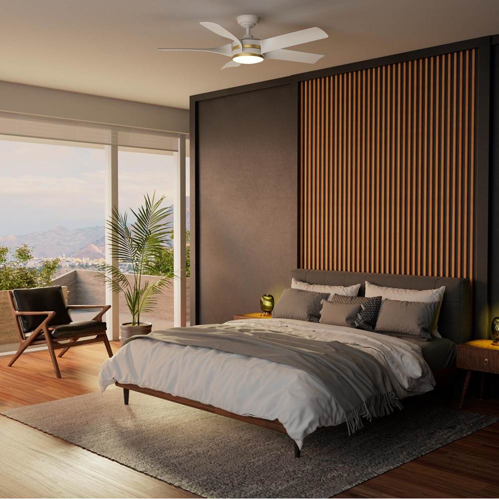 Casablanca Fan Company 53651 Fresh White Casablanca 52 Inch Julia Energy Star Fresh White Damp Rated Ceiling Fan With Led Light Kit And Wall Control Image 8