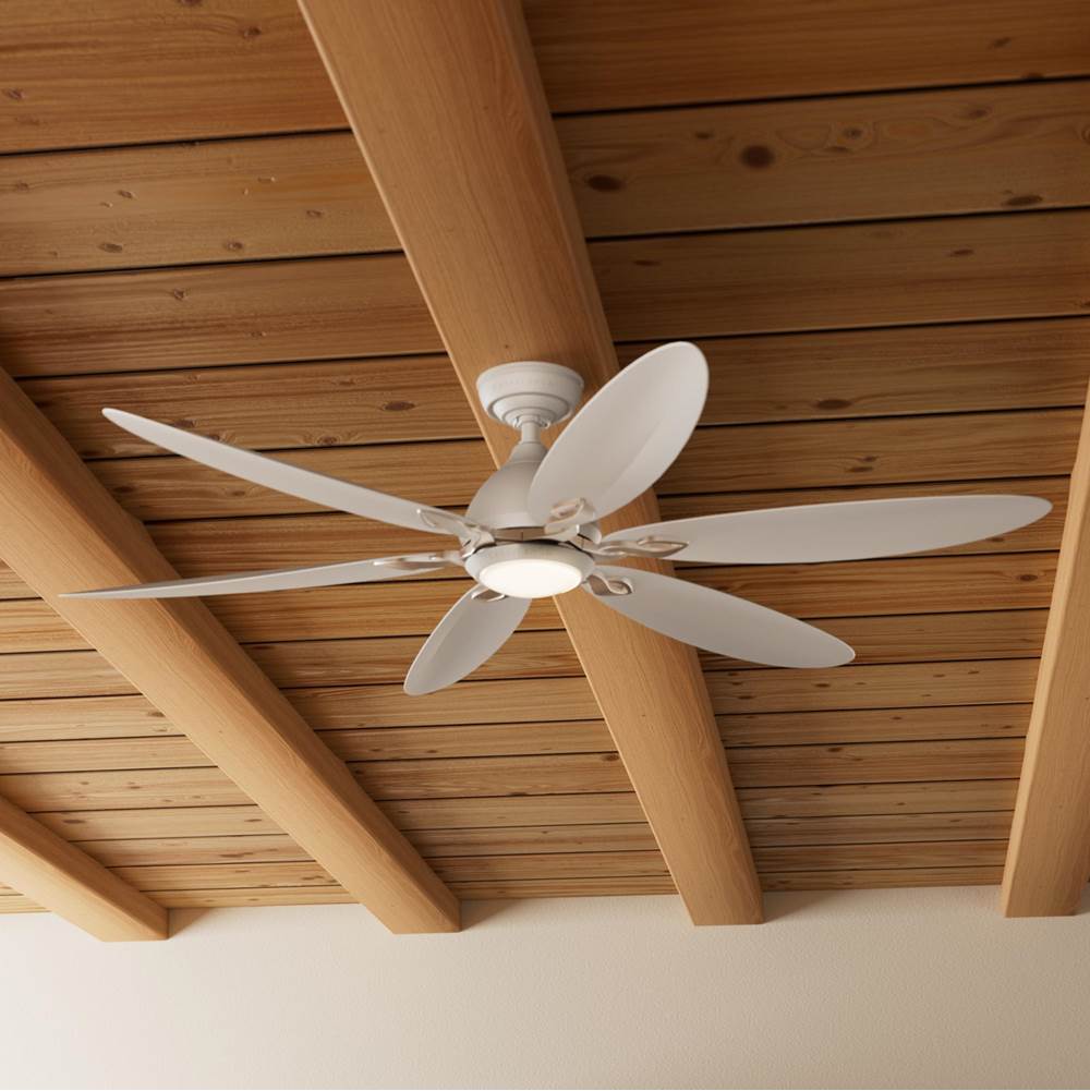 Casablanca Fan Company 53584 Fresh White Casablanca 60 Inch Azalea Energy Star Fresh White Damp Rated Ceiling Fan With Led Light Kit And Wall Control And Handheld Remote Image 7