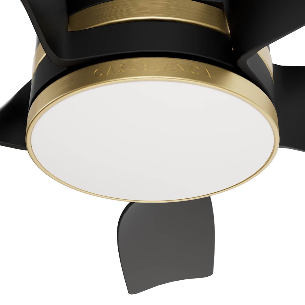 Casablanca Fan Company 53650 Matte Black Casablanca 52 Inch Julia Energy Star Matte Black Damp Rated Ceiling Fan With Led Light Kit And Wall Control And Handheld Remote Image 3