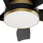Casablanca Fan Company 53650 Matte Black Casablanca 52 Inch Julia Energy Star Matte Black Damp Rated Ceiling Fan With Led Light Kit And Wall Control And Handheld Remote Image 3