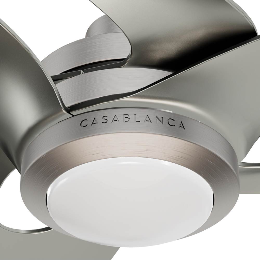 Casablanca Fan Company Inez 60 Inch Inez Energy Star Brushed Nickel Damp Rated Ceiling Fan With Led Light Kit And Wall Control