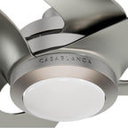 Casablanca Fan Company Inez 60 Inch Inez Energy Star Brushed Nickel Damp Rated Ceiling Fan With Led Light Kit And Wall Control