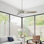 Casablanca Fan Company 53469 Brushed Nickel 60 Inch Inez Energy Star Brushed Nickel Damp Rated Ceiling Fan With Led Light Kit And Wall Control Image 2