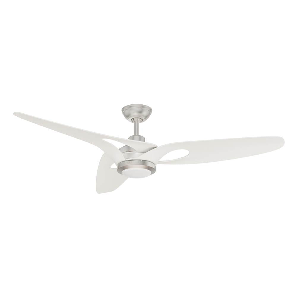 Casablanca Fan Company 53565 Brushed Nickel 60 Inch Inez Energy Star Brushed Nickel Damp Rated Ceiling Fan With Led Light Kit And Wall Control Image 1