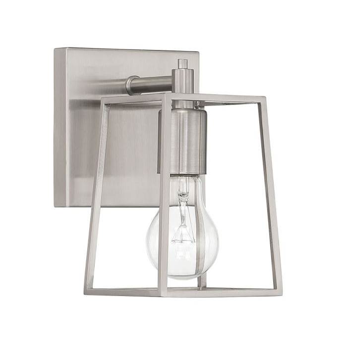 Craftmade Dunn 1 Light Wall Sconce In Brushed Polished Nickel