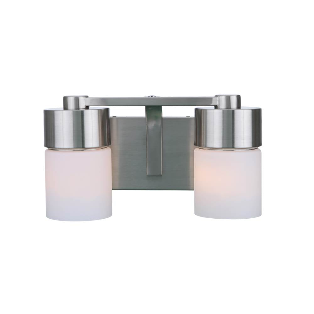 Craftmade 12314BNK2 Brushed Polished Nickel District 2 Light Vanity In Brushed Polished Nickel Image 2