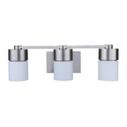 Craftmade District 3 Light Vanity In Brushed Polished Nickel