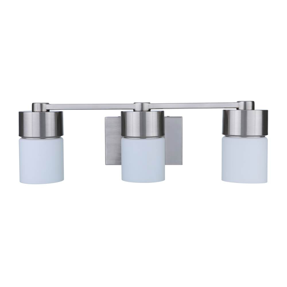 Craftmade District 3 Light Vanity In Brushed Polished Nickel