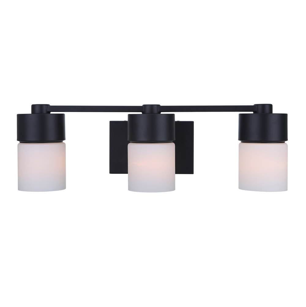 Craftmade 12322FB3 Flat Black District 3 Light Vanity In Flat Black Image 2