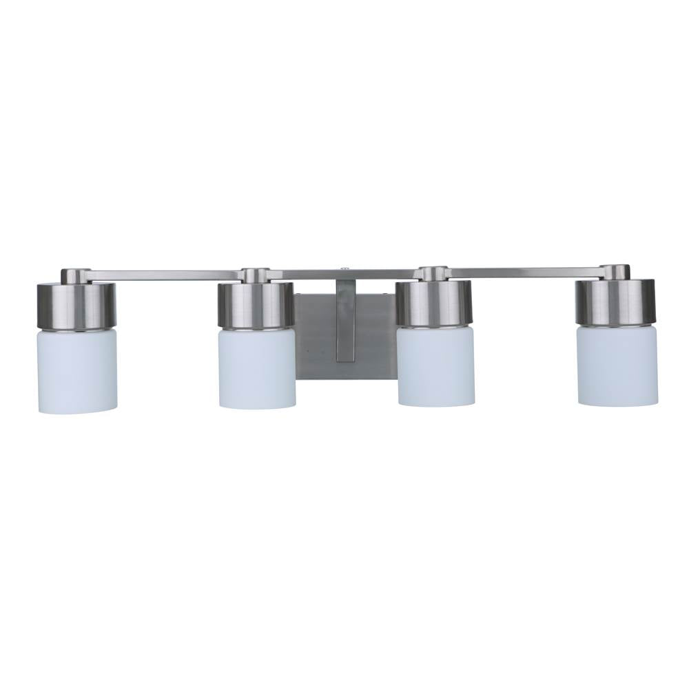 Craftmade District 4 Light Vanity In Brushed Polished Nickel