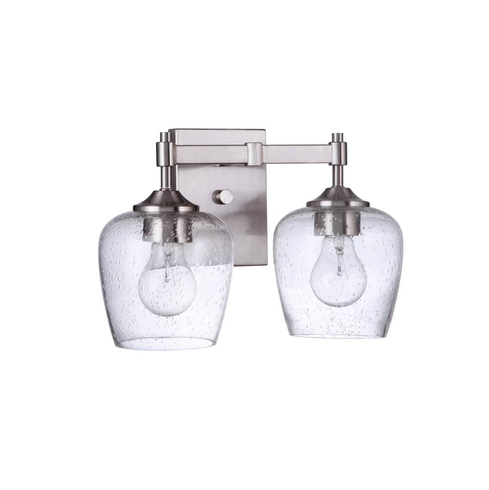 Craftmade Stellen 2 Light Vanity In Brushed Polished Nickel