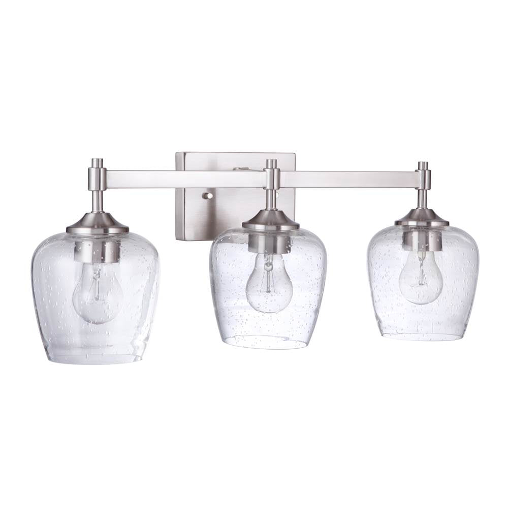Craftmade Stellen 3 Light Vanity In Brushed Polished Nickel