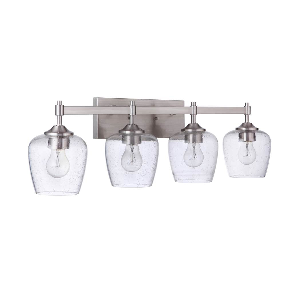 Craftmade Stellen 4 Light Vanity In Brushed Polished Nickel