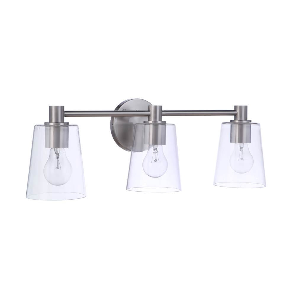 Craftmade Emilio 3 Light Vanity In Brushed Polished Nickel