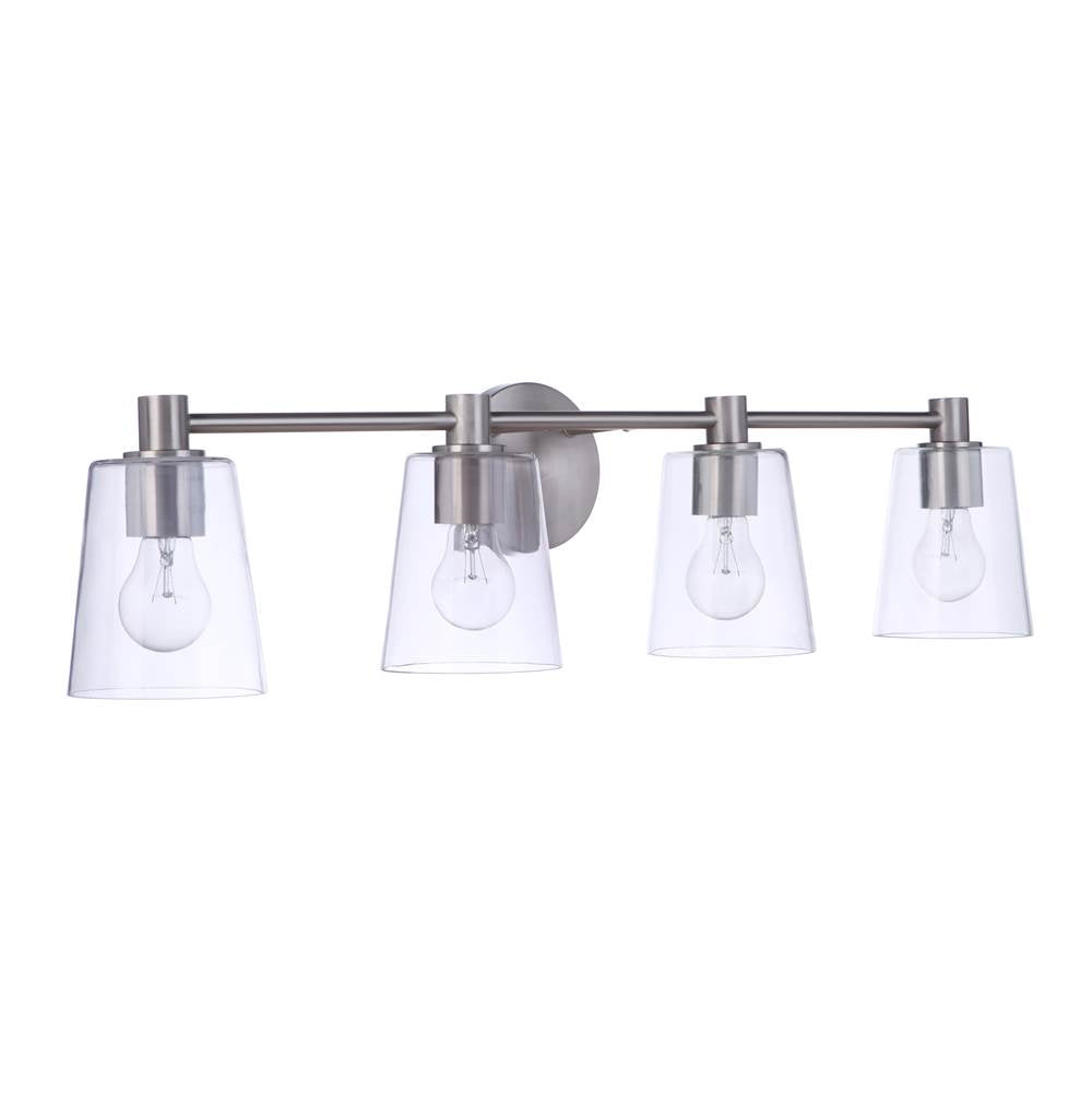 Craftmade Emilio 4 Light Vanity In Brushed Polished Nickel