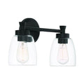 Craftmade Henning 2 Light Vanity In Flat Black